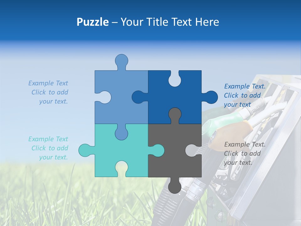A Gas Pump In The Grass With A Blue Sky In The Background PowerPoint Template