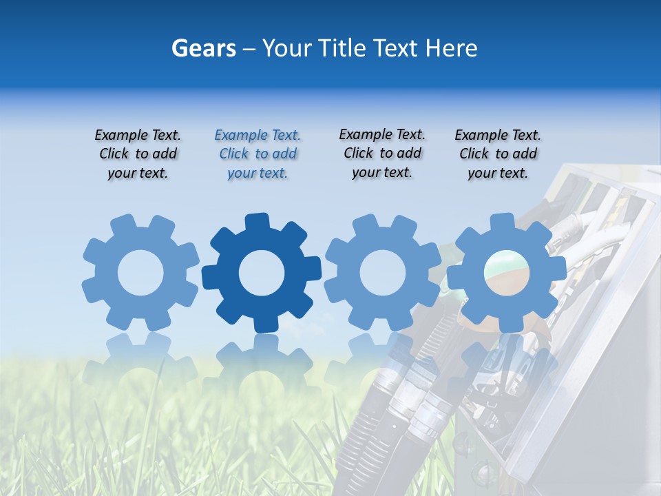 A Gas Pump In The Grass With A Blue Sky In The Background PowerPoint Template