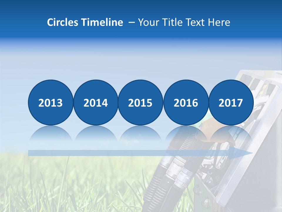 A Gas Pump In The Grass With A Blue Sky In The Background PowerPoint Template