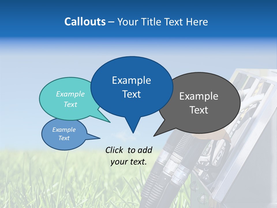 A Gas Pump In The Grass With A Blue Sky In The Background PowerPoint Template