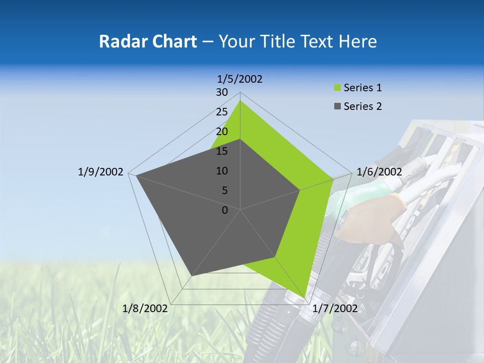A Gas Pump In The Grass With A Blue Sky In The Background PowerPoint Template