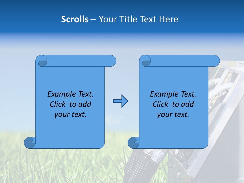 A Gas Pump In The Grass With A Blue Sky In The Background PowerPoint Template