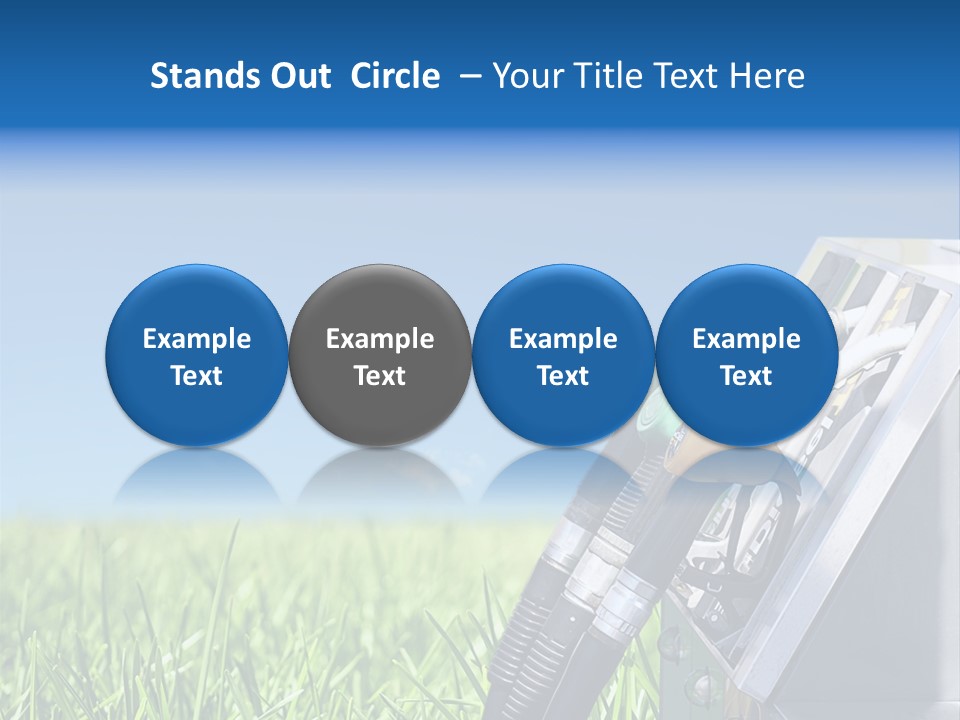 A Gas Pump In The Grass With A Blue Sky In The Background PowerPoint Template