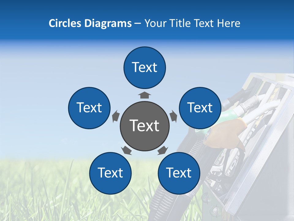 A Gas Pump In The Grass With A Blue Sky In The Background PowerPoint Template