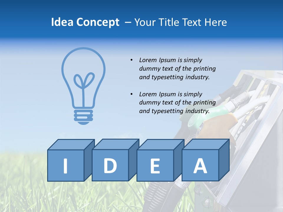A Gas Pump In The Grass With A Blue Sky In The Background PowerPoint Template