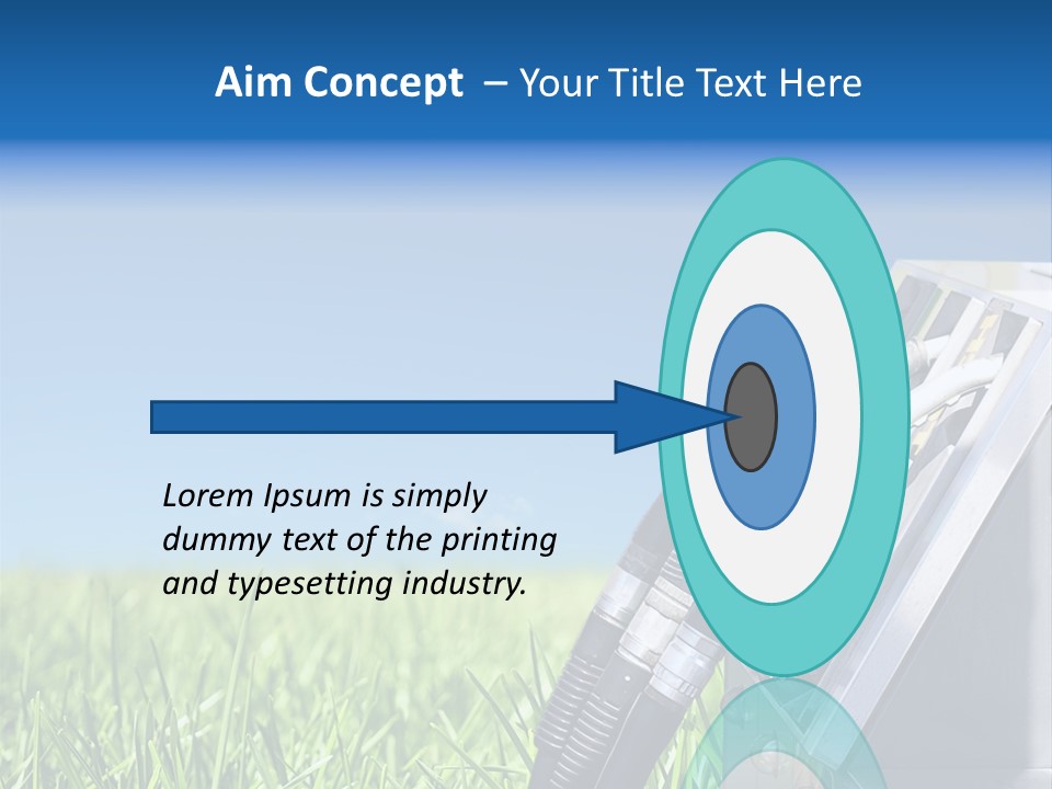 A Gas Pump In The Grass With A Blue Sky In The Background PowerPoint Template