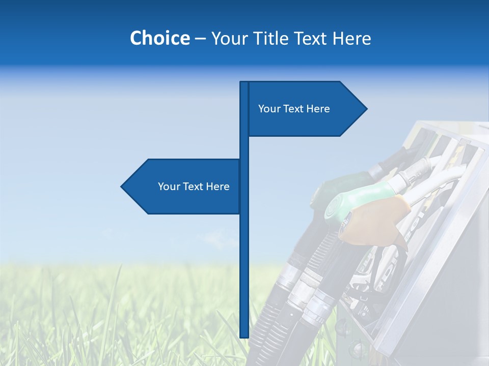 A Gas Pump In The Grass With A Blue Sky In The Background PowerPoint Template