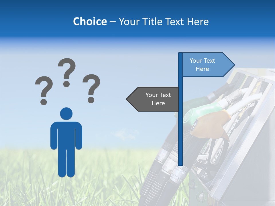 A Gas Pump In The Grass With A Blue Sky In The Background PowerPoint Template