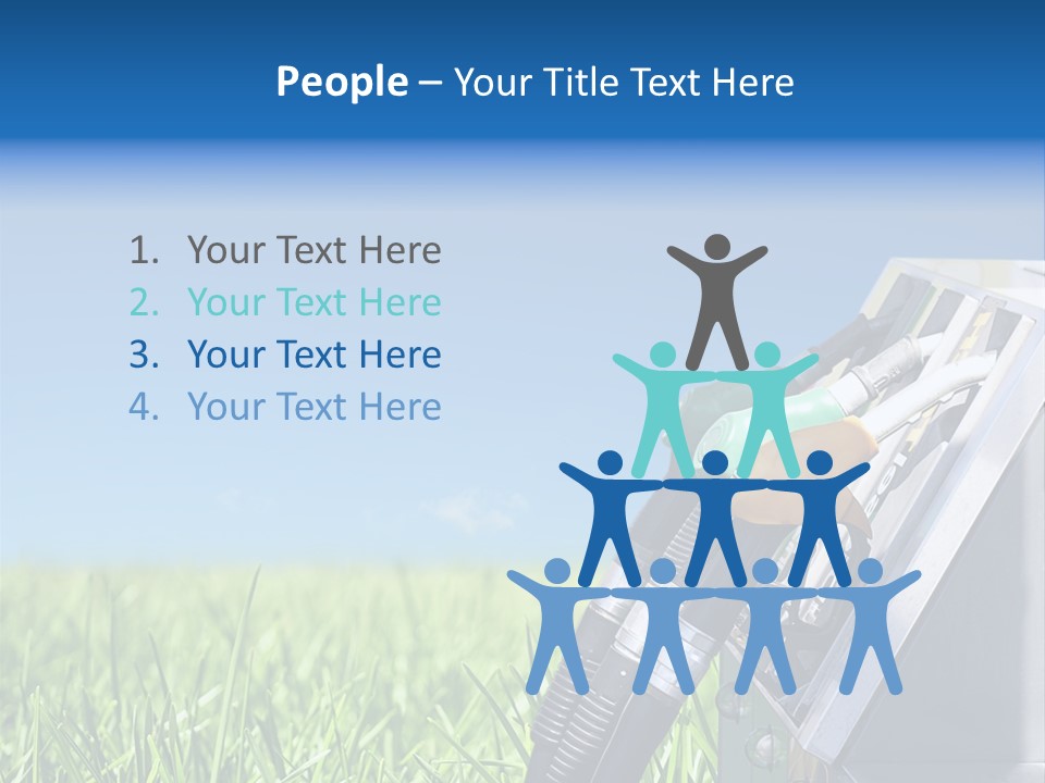 A Gas Pump In The Grass With A Blue Sky In The Background PowerPoint Template