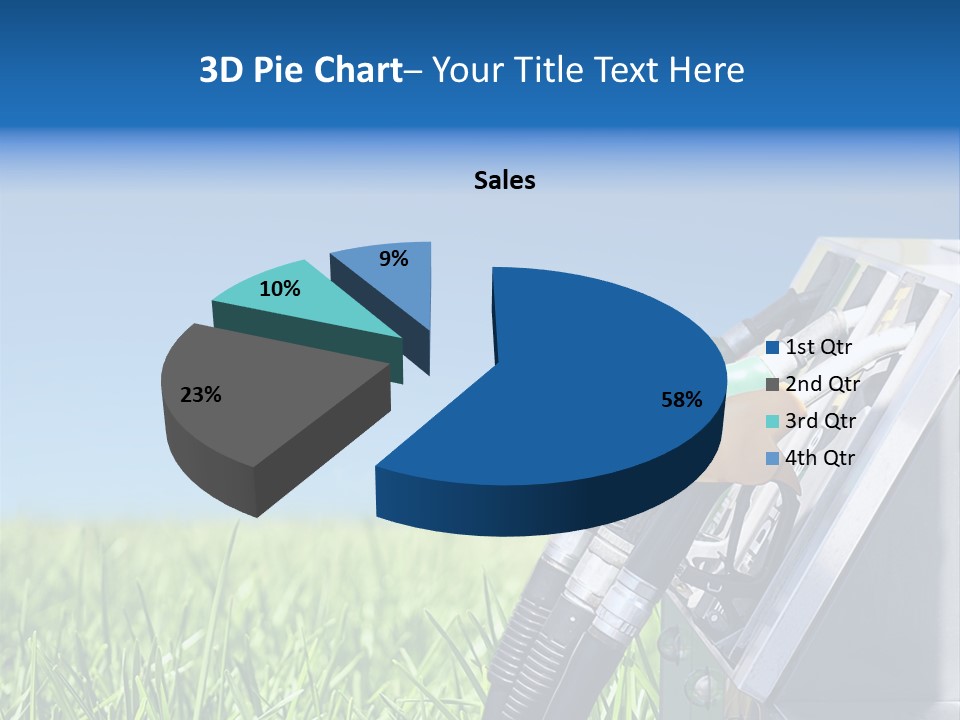 A Gas Pump In The Grass With A Blue Sky In The Background PowerPoint Template