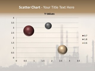 Oil Refinery In The Middle Of Fog, Clouds And Pollution PowerPoint Template