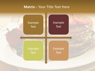 Stack Of Buckwheat Pancakes With Fresh Berries And Maple Syrup PowerPoint Template