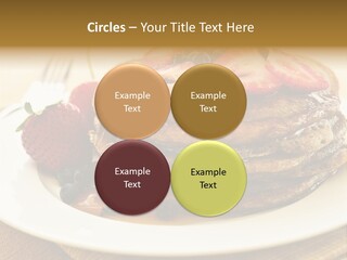 Stack Of Buckwheat Pancakes With Fresh Berries And Maple Syrup PowerPoint Template