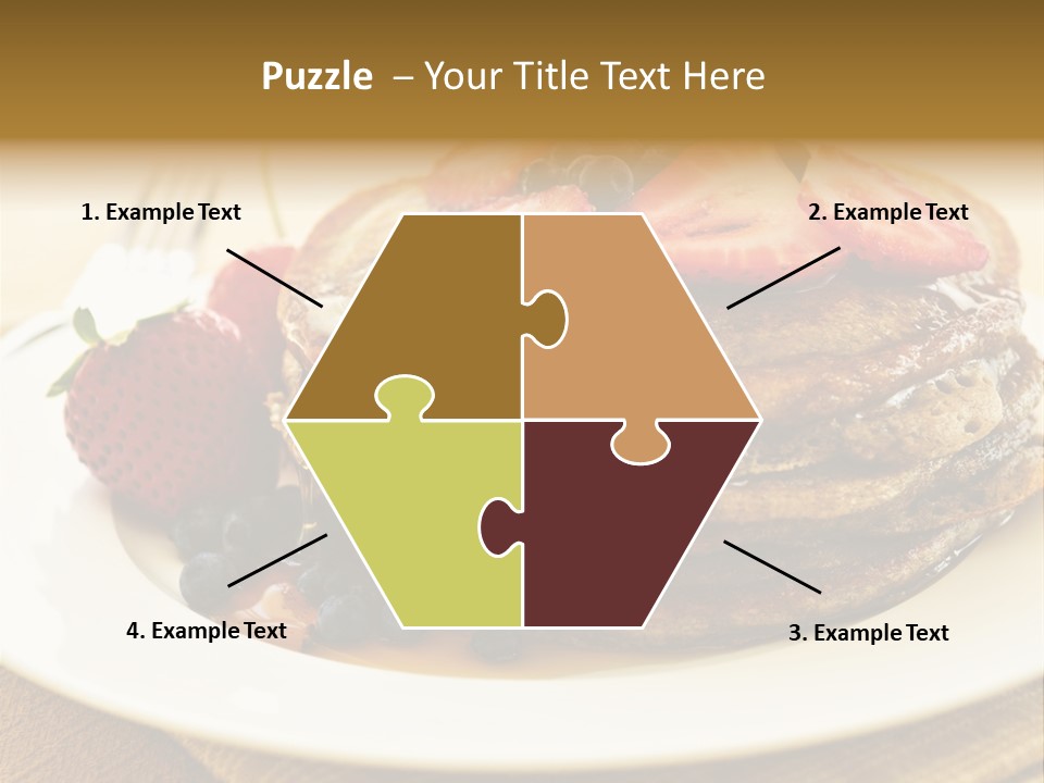 Stack Of Buckwheat Pancakes With Fresh Berries And Maple Syrup PowerPoint Template