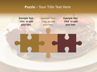 Stack Of Buckwheat Pancakes With Fresh Berries And Maple Syrup PowerPoint Template