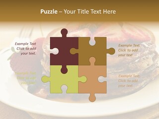 Stack Of Buckwheat Pancakes With Fresh Berries And Maple Syrup PowerPoint Template