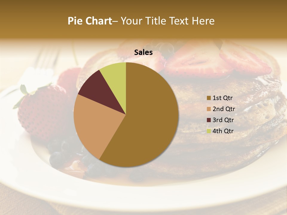 Stack Of Buckwheat Pancakes With Fresh Berries And Maple Syrup PowerPoint Template