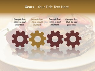 Stack Of Buckwheat Pancakes With Fresh Berries And Maple Syrup PowerPoint Template