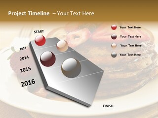 Stack Of Buckwheat Pancakes With Fresh Berries And Maple Syrup PowerPoint Template