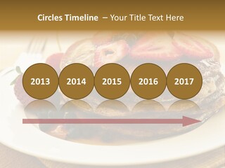 Stack Of Buckwheat Pancakes With Fresh Berries And Maple Syrup PowerPoint Template