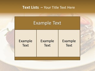 Stack Of Buckwheat Pancakes With Fresh Berries And Maple Syrup PowerPoint Template