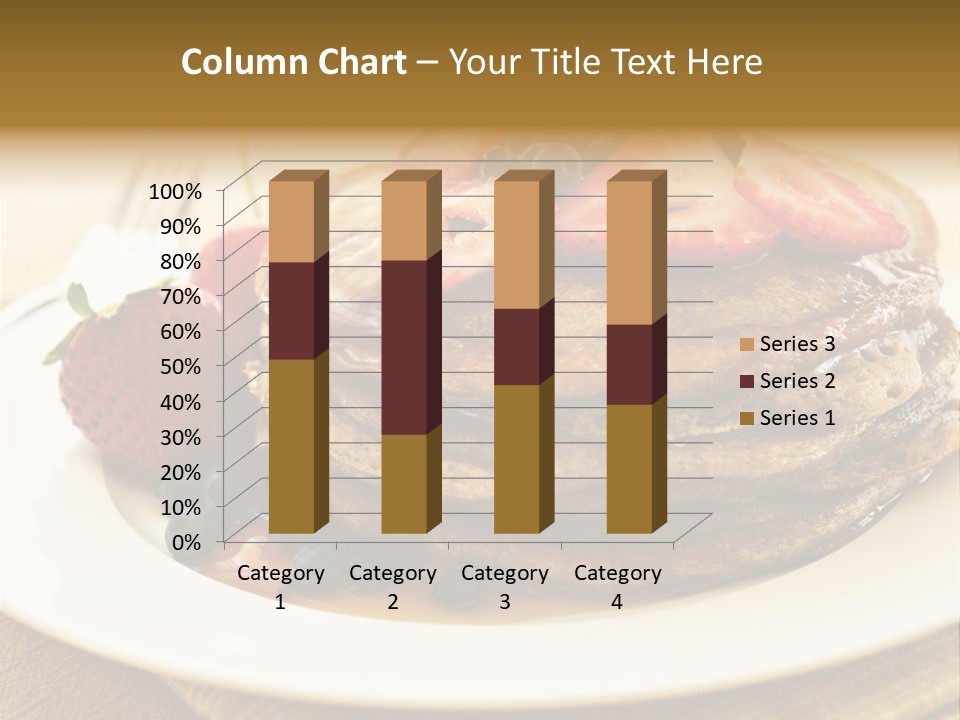 Stack Of Buckwheat Pancakes With Fresh Berries And Maple Syrup PowerPoint Template