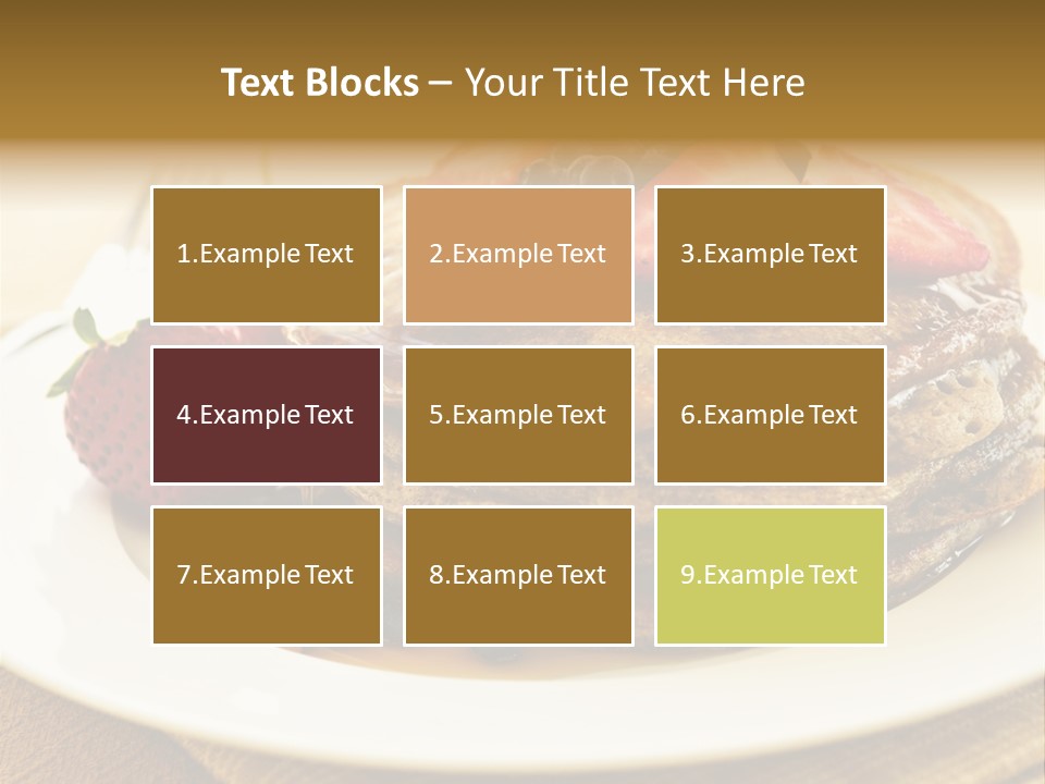 Stack Of Buckwheat Pancakes With Fresh Berries And Maple Syrup PowerPoint Template