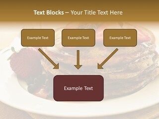 Stack Of Buckwheat Pancakes With Fresh Berries And Maple Syrup PowerPoint Template