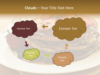 Stack Of Buckwheat Pancakes With Fresh Berries And Maple Syrup PowerPoint Template