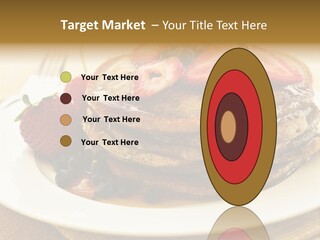 Stack Of Buckwheat Pancakes With Fresh Berries And Maple Syrup PowerPoint Template