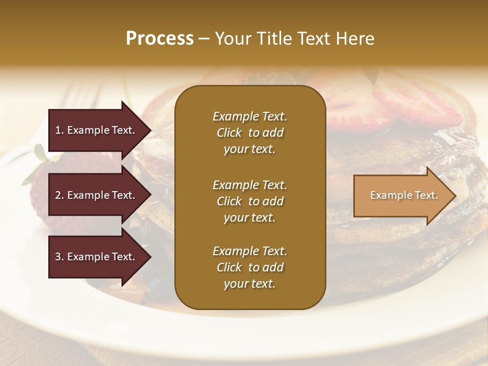 Stack Of Buckwheat Pancakes With Fresh Berries And Maple Syrup PowerPoint Template