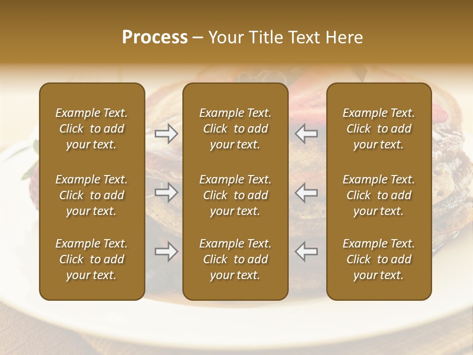 Stack Of Buckwheat Pancakes With Fresh Berries And Maple Syrup PowerPoint Template