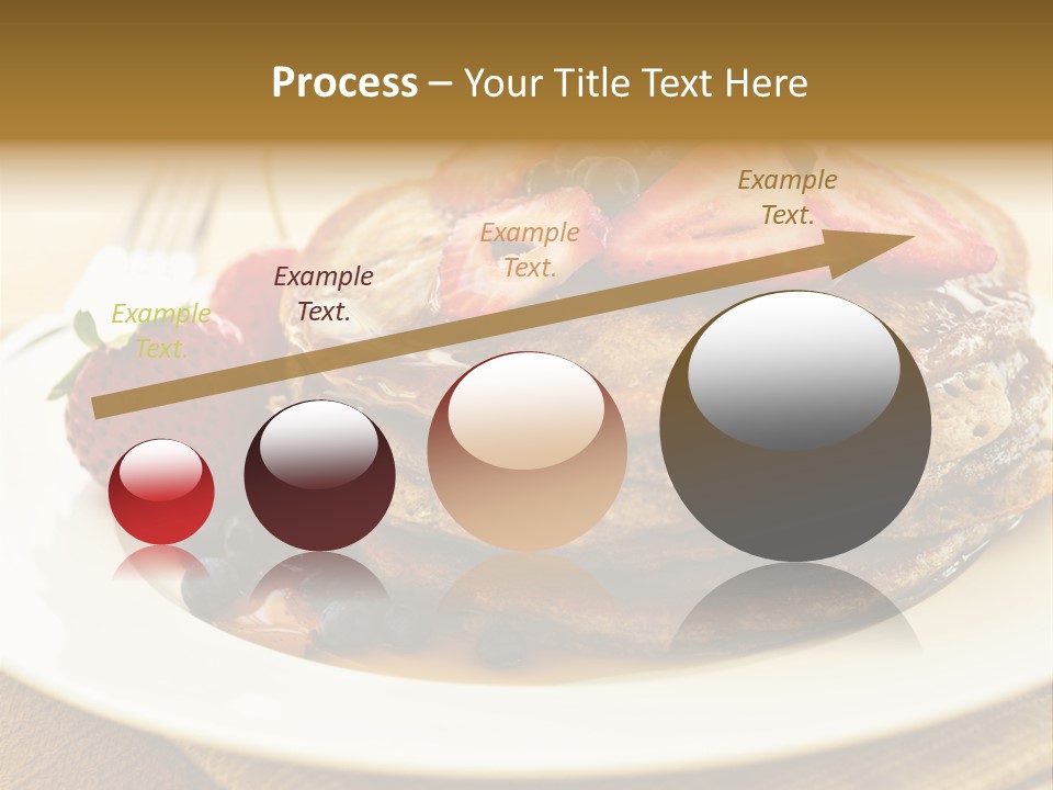 Stack Of Buckwheat Pancakes With Fresh Berries And Maple Syrup PowerPoint Template