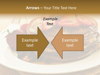 Stack Of Buckwheat Pancakes With Fresh Berries And Maple Syrup PowerPoint Template