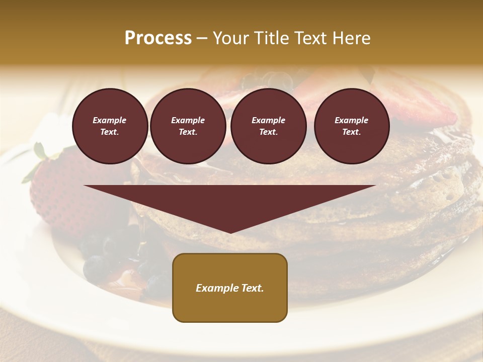Stack Of Buckwheat Pancakes With Fresh Berries And Maple Syrup PowerPoint Template