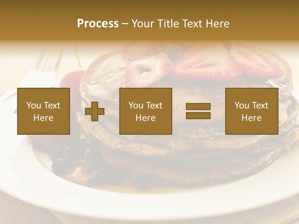 Stack Of Buckwheat Pancakes With Fresh Berries And Maple Syrup PowerPoint Template
