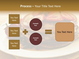 Stack Of Buckwheat Pancakes With Fresh Berries And Maple Syrup PowerPoint Template
