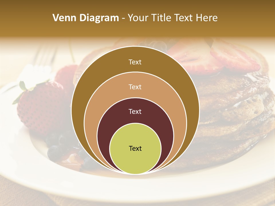 Stack Of Buckwheat Pancakes With Fresh Berries And Maple Syrup PowerPoint Template