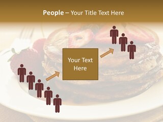 Stack Of Buckwheat Pancakes With Fresh Berries And Maple Syrup PowerPoint Template