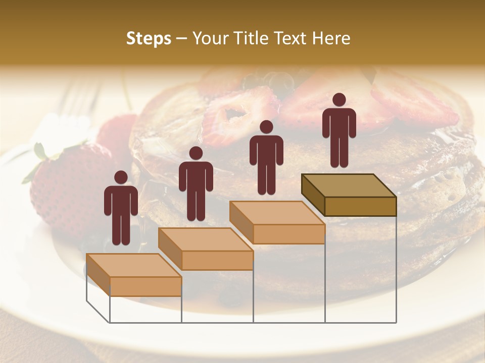 Stack Of Buckwheat Pancakes With Fresh Berries And Maple Syrup PowerPoint Template