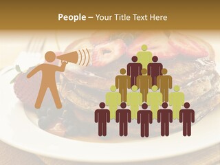 Stack Of Buckwheat Pancakes With Fresh Berries And Maple Syrup PowerPoint Template