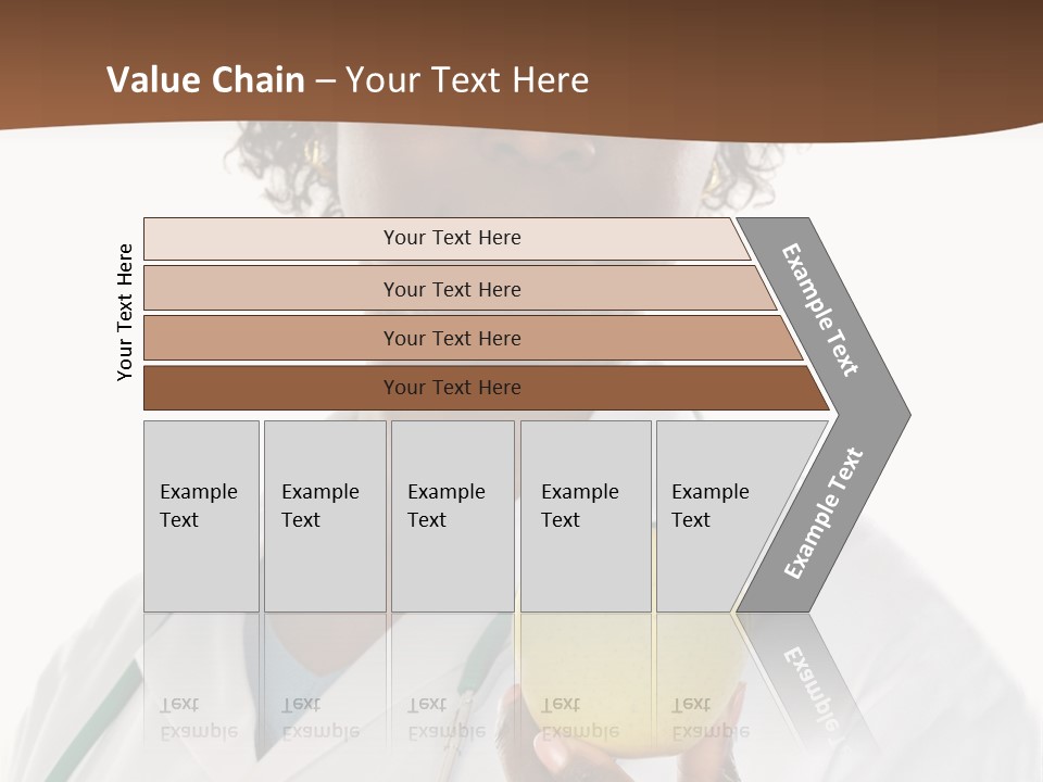 African American Female Doctor And Apple A Over White Background PowerPoint Template
