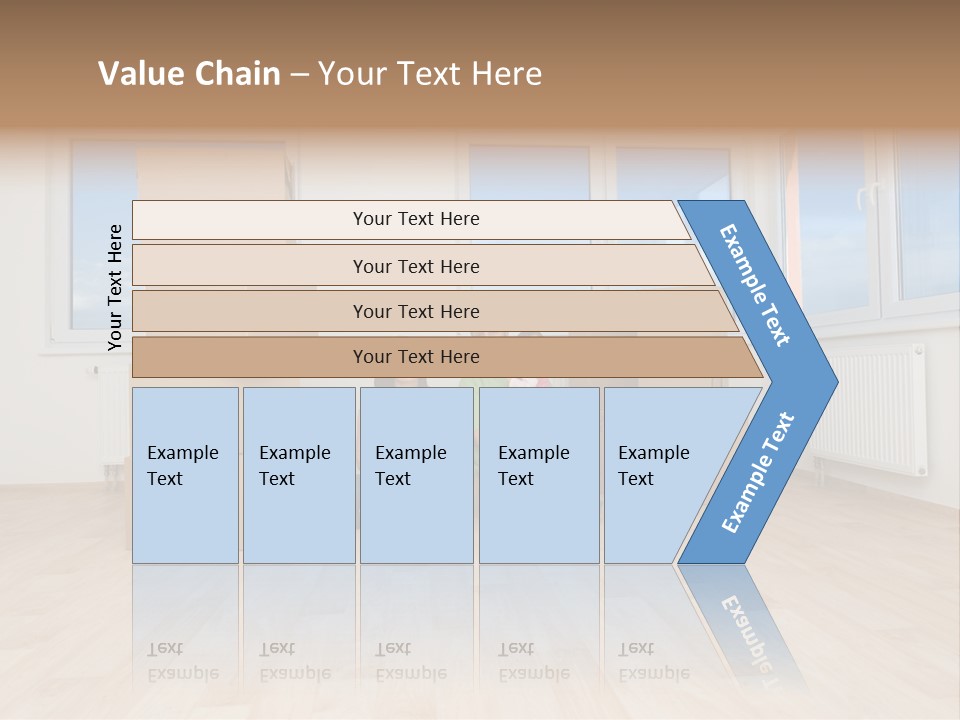 Family With Moving Boxes In New Home. PowerPoint Template