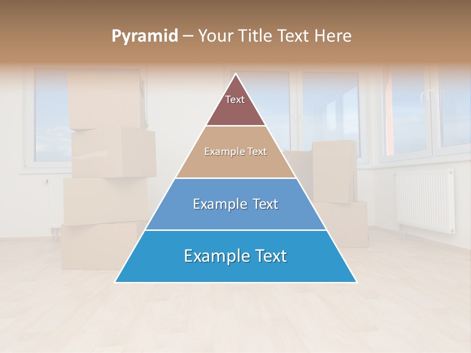 Family With Moving Boxes In New Home. PowerPoint Template