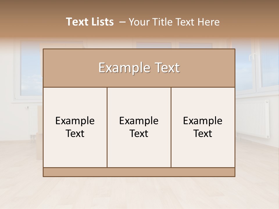 Family With Moving Boxes In New Home. PowerPoint Template