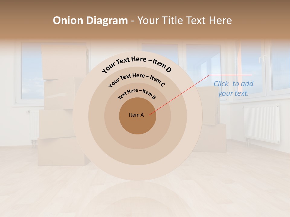 Family With Moving Boxes In New Home. PowerPoint Template
