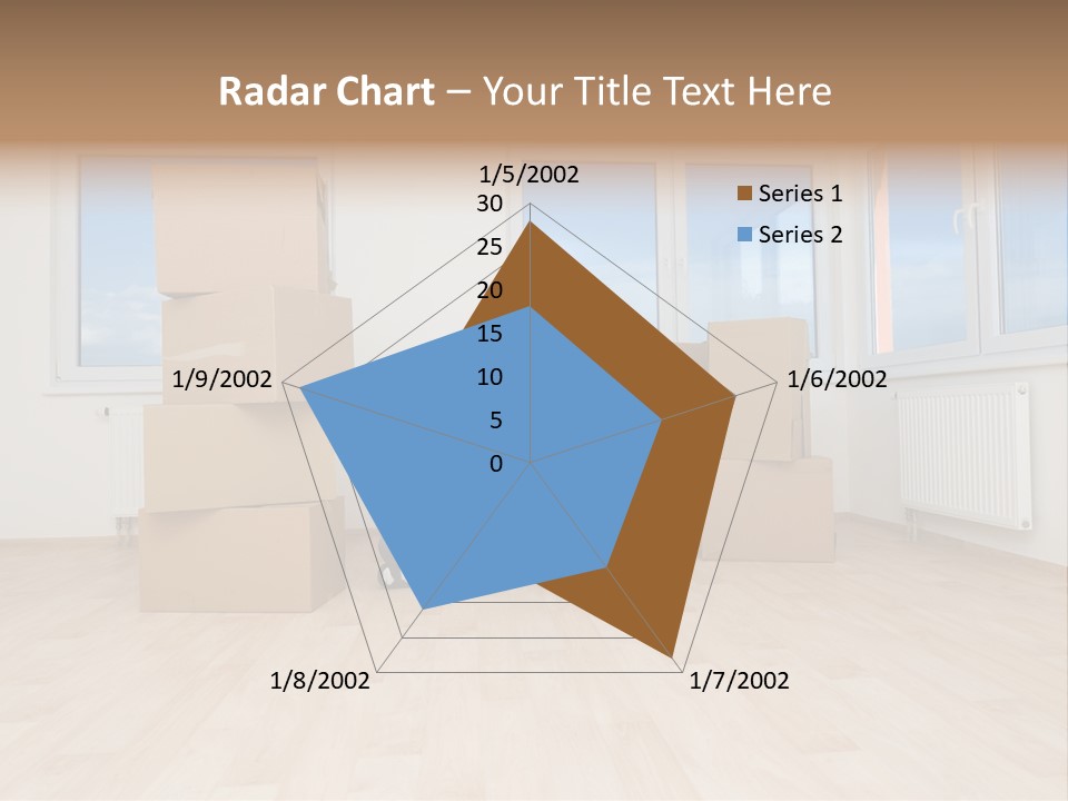 Family With Moving Boxes In New Home. PowerPoint Template