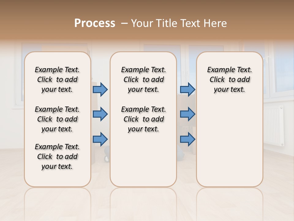 Family With Moving Boxes In New Home. PowerPoint Template