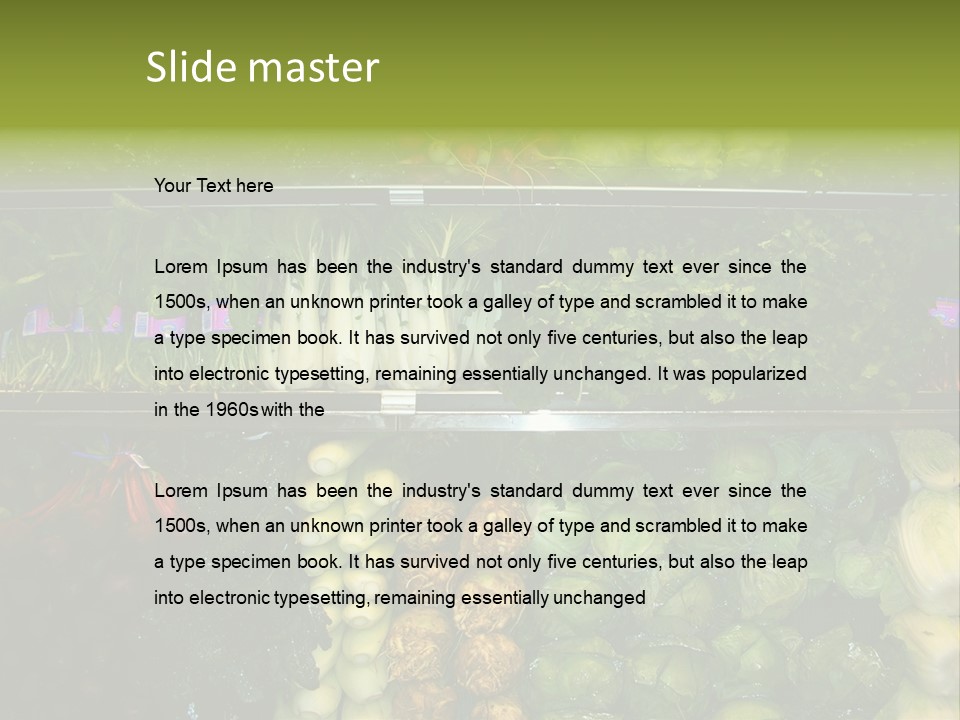 Shopping For Fresh Veges PowerPoint Template