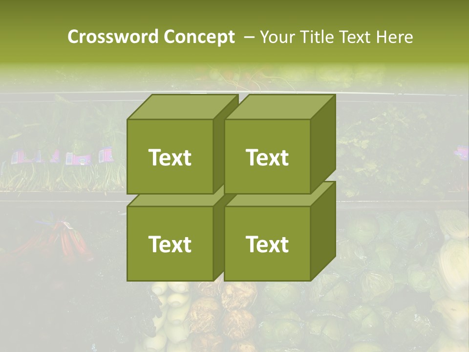 Shopping For Fresh Veges PowerPoint Template